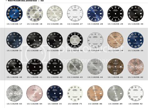 Rolex Datejust dial options